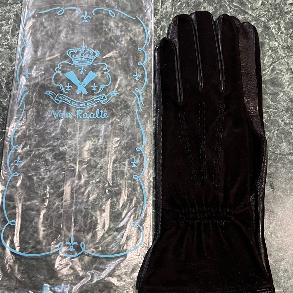NORD Handskar Vintage Black Suede and Leather Gloves